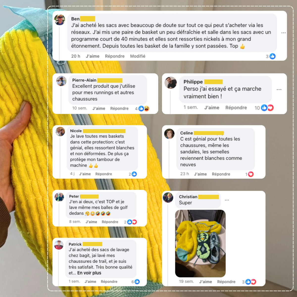 Klean Péï - Sac de Lavage pour Chaussures